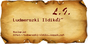 Ludmerszki Ildikó névjegykártya
